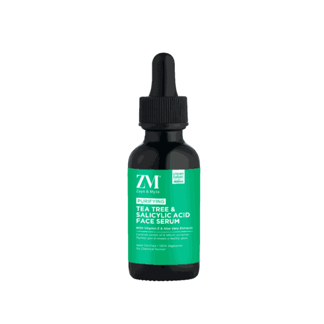 Zayn & Myza Tea Tree & Salicylic Acid Face Serum bottle, 30ml