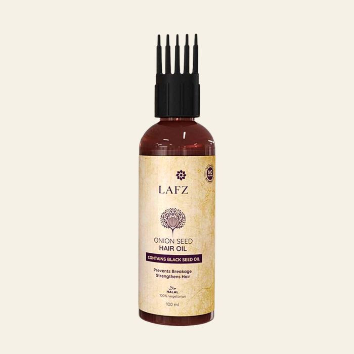 Lafz Onion & Black Seed Hair Oil bottle