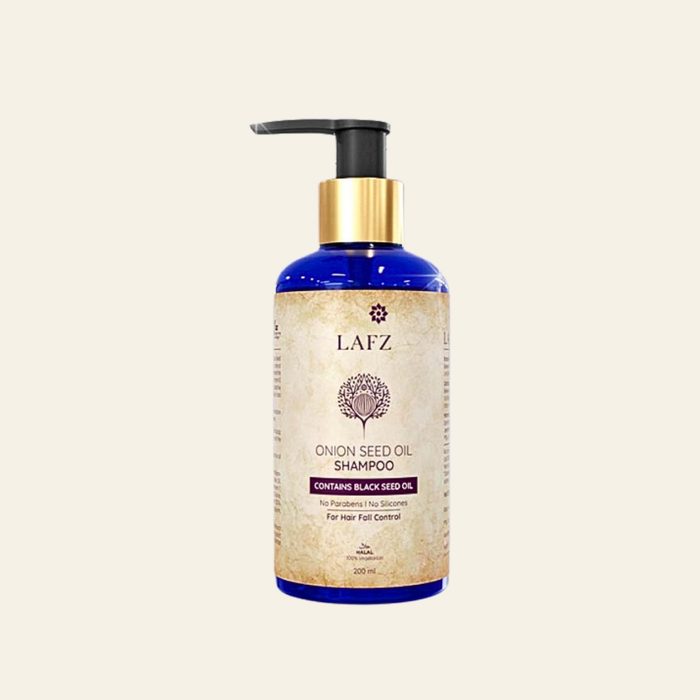 Lafz Onion & Black Seed Shampoo bottle